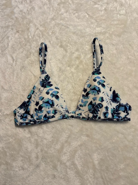 aerie Other - Aerie Blue Floral Print Bikini Top